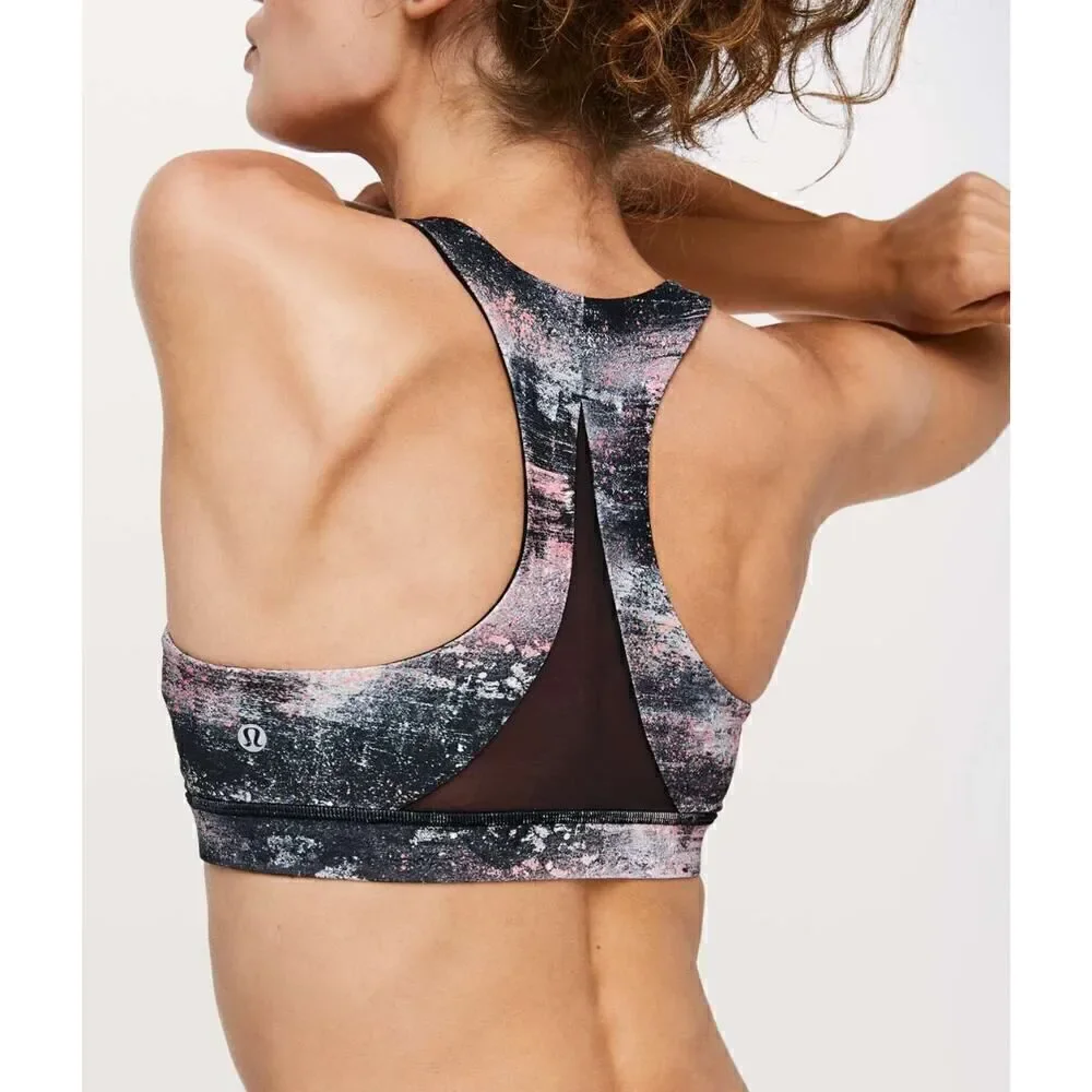 Lululemon Invigorate Bra - Azurite Poppy Coral Multi Size 4